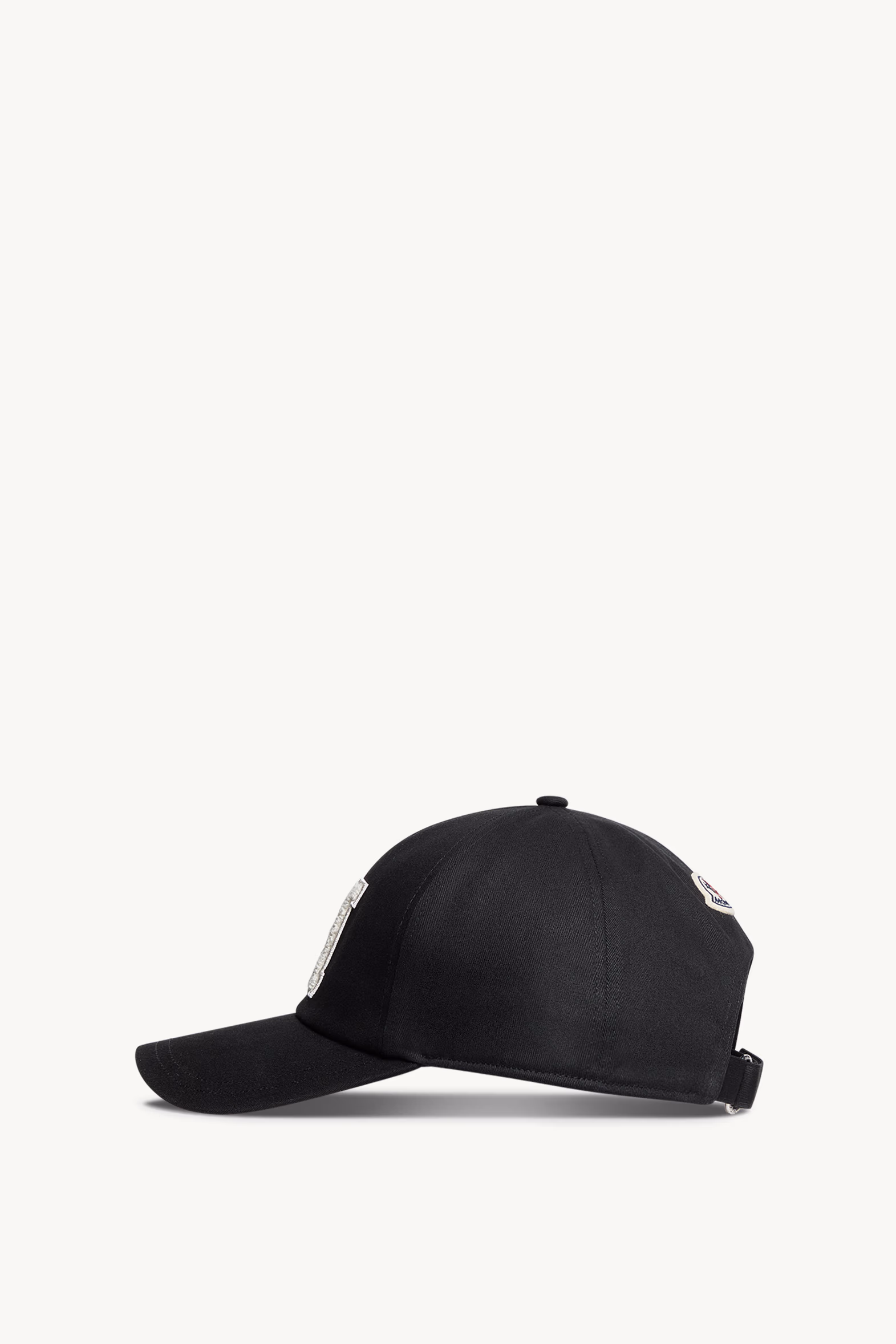 Monogram Cotton Gabardine Baseball Cap Men Black Moncler 3
